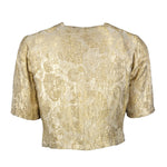 Vintage 30s Gold Metallic Lamé Evening Bolero, back