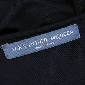 MCQUEEN Black Jersey Gown, label
