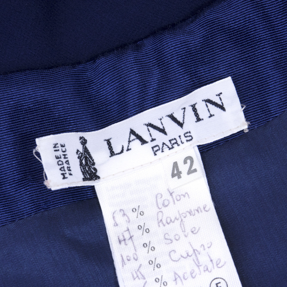 LANVIN 80s Blue Faille and Chiffon One-Shoulder Dress – THE WAY WE WORE