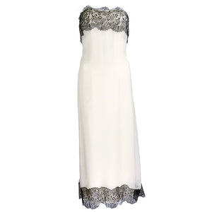 Vintage STAVROPOULOS 60s White Chiffon Gown
