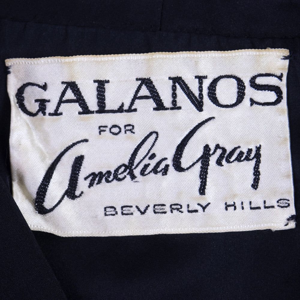Vintage GALANOS 60s Metallic Blazer, label