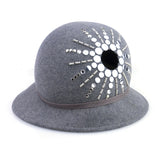 Vintage 70s Gray Felt Hat 