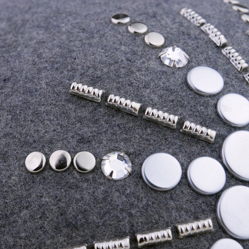 Vintage 70s Gray Felt Hat, detail 1