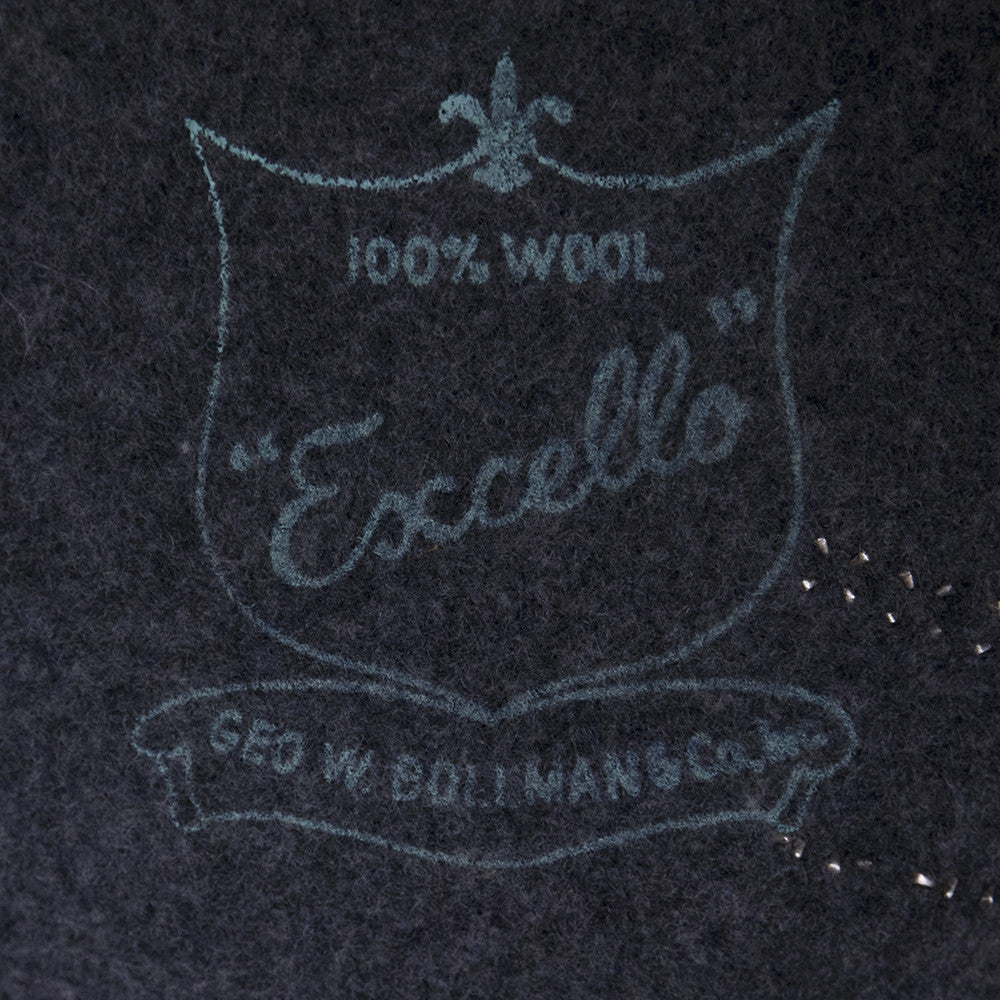 Vintage 70s Gray Felt Hat, detail 2