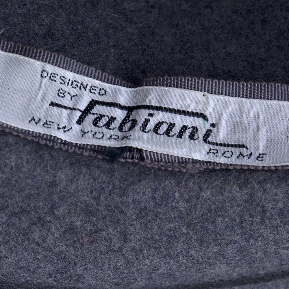 Vintage 70s Gray Felt Hat, label