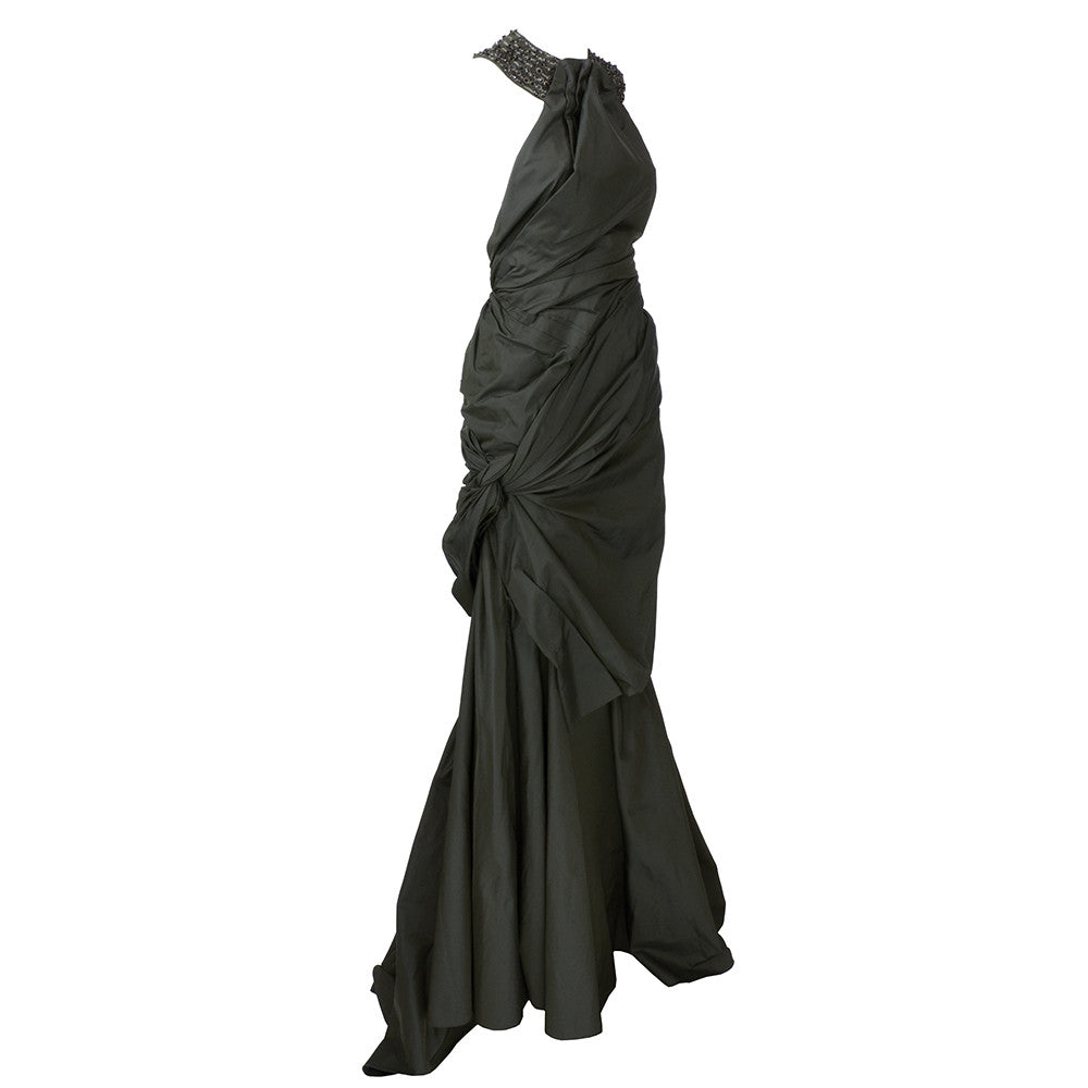 Vintage 90s Silk Taffeta Halter Gown – THE WAY WE WORE