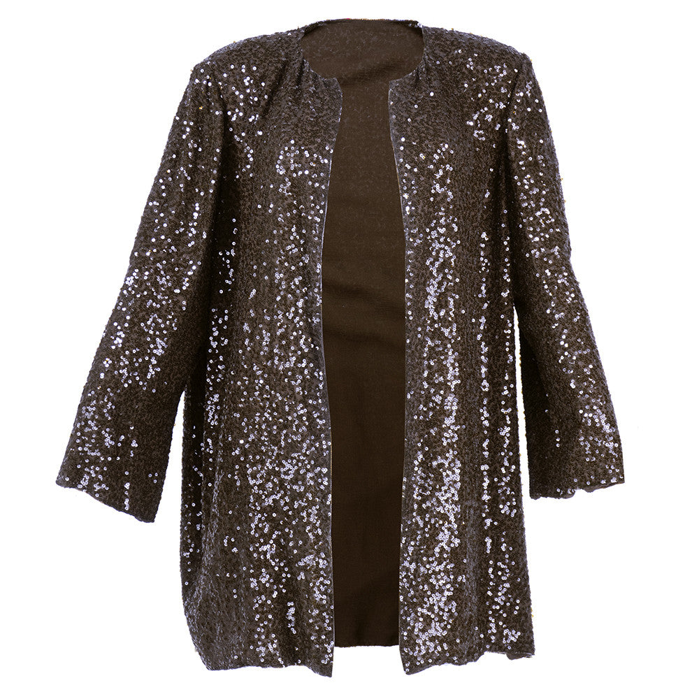 Vintage BLASS 80s Brown Sequin Evening Jacket