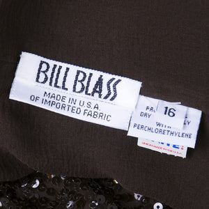 Vintage BLASS 80s Brown Sequin Evening Jacket, label