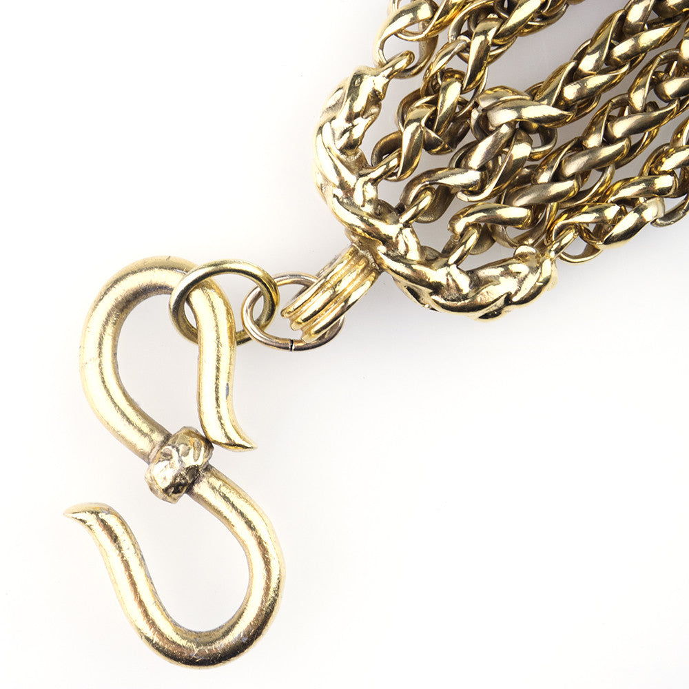 Vintage YSL Studded Chain Bracelet, closure CLOSURE 3 of 5