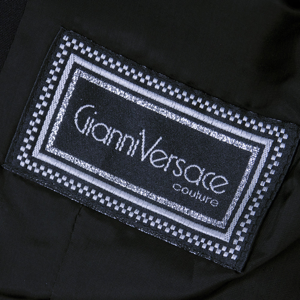 Vintage VERSACE 90s Couture Black Cropped Jacket, label