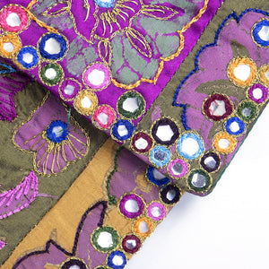 Oscar de la Renta Embellished Silk Patchwork Jacket detail 1
