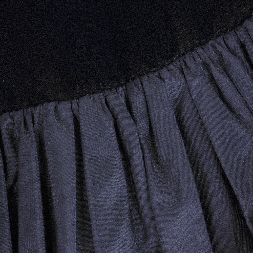 Vintage YSL 80s Black Velvet & Taffeta Ensemble, detail 1