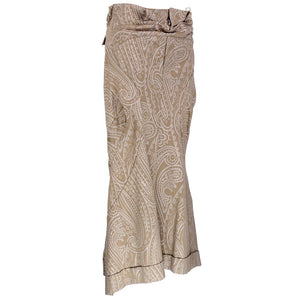 COMME DES GARCONS Taupe Paisley Jacquard Skirt, side
