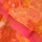 Vintage 60s Orange Chiffon Afternoon Dress, detail 2