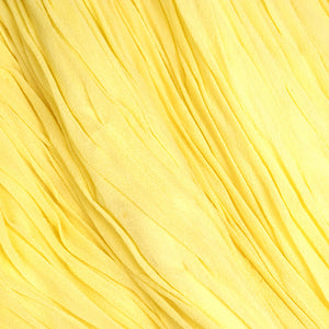 60s Unlabeled Yellow Chiffon Ruched Cocktail Dress detail 2