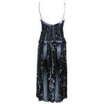 Vintage 80s Black Beaded Evening Ensemble, back