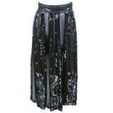 Vintage 80s Black Beaded Evening Ensemble, skirt