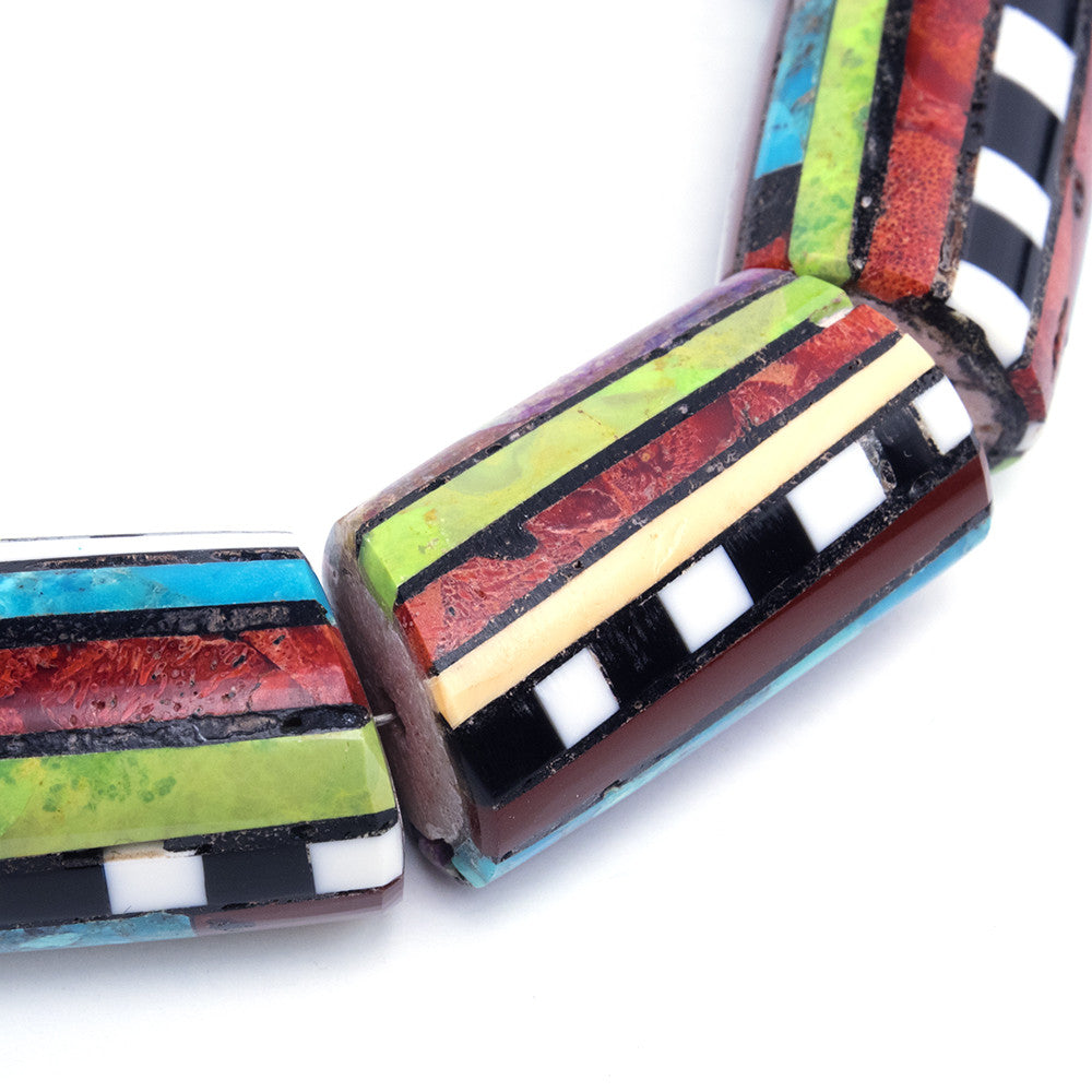 Contemporary Santo Domingo Multi-Stoned Collar, detail 1