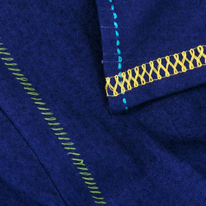 Vintage OLDHAM 90S Blue Topstitched Jacket, detail 2