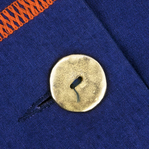 Vintage OLDHAM 90S Blue Topstitched Jacket, detail 3
