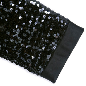 Vintage YSL 80s Black Sequin Skirt Suit, detail 1
