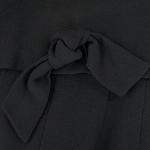 Vintage DIOR 60s Couture Black Two-Piece Wool Dress