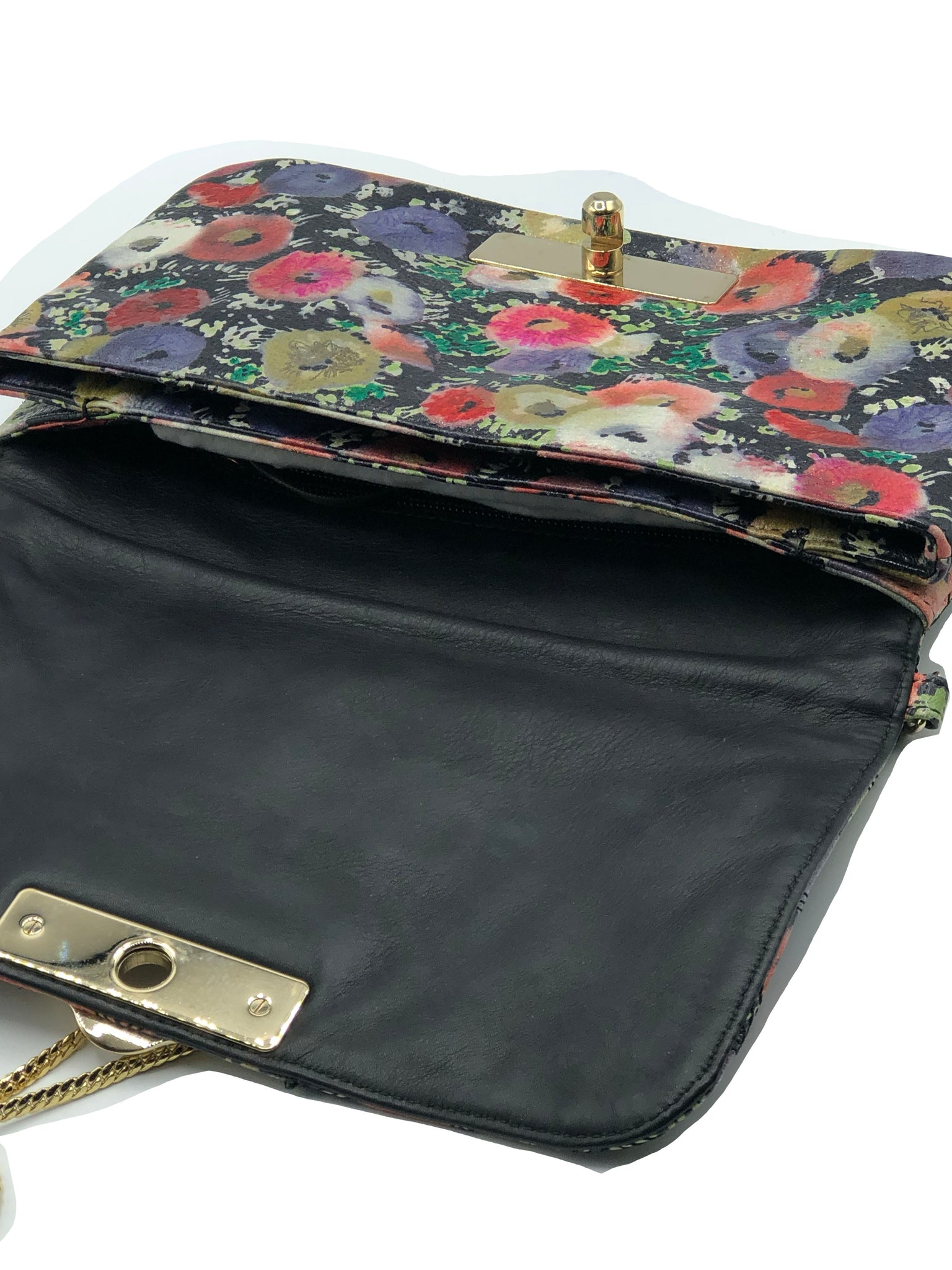 Bally Leather Quilted Floral Shoulder Bag OPEN 3 of 5