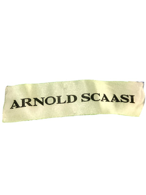 Arnold Scaasi 80s Black Velvet Polka Dot Dress LABEL 5 of 5