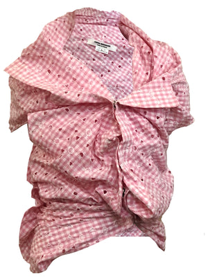 Junya Watanabe for Comme des Garcons Pink Gingham Blouse Angle 2 of 5