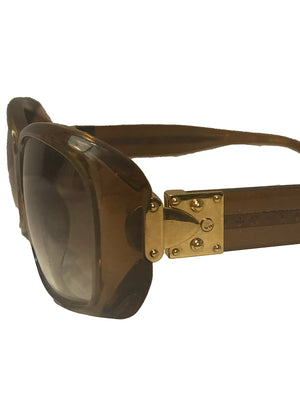 Louis Vuitton Y2K Rootbeer Colored Glitter Sunglasses