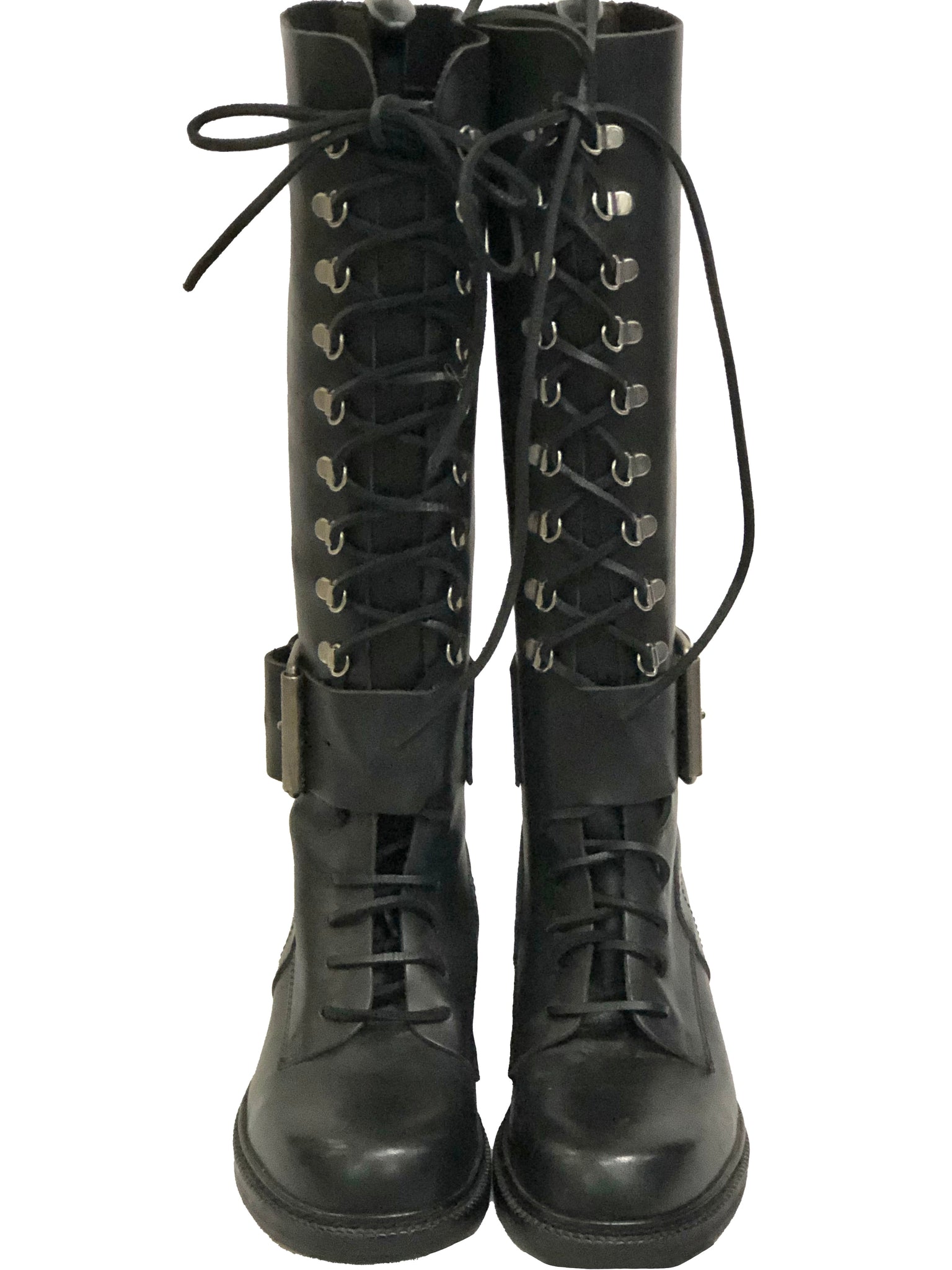 Dirk Bikkembergs 90s Tall Lace Up Boots with Buckle – THE WAY WE WORE