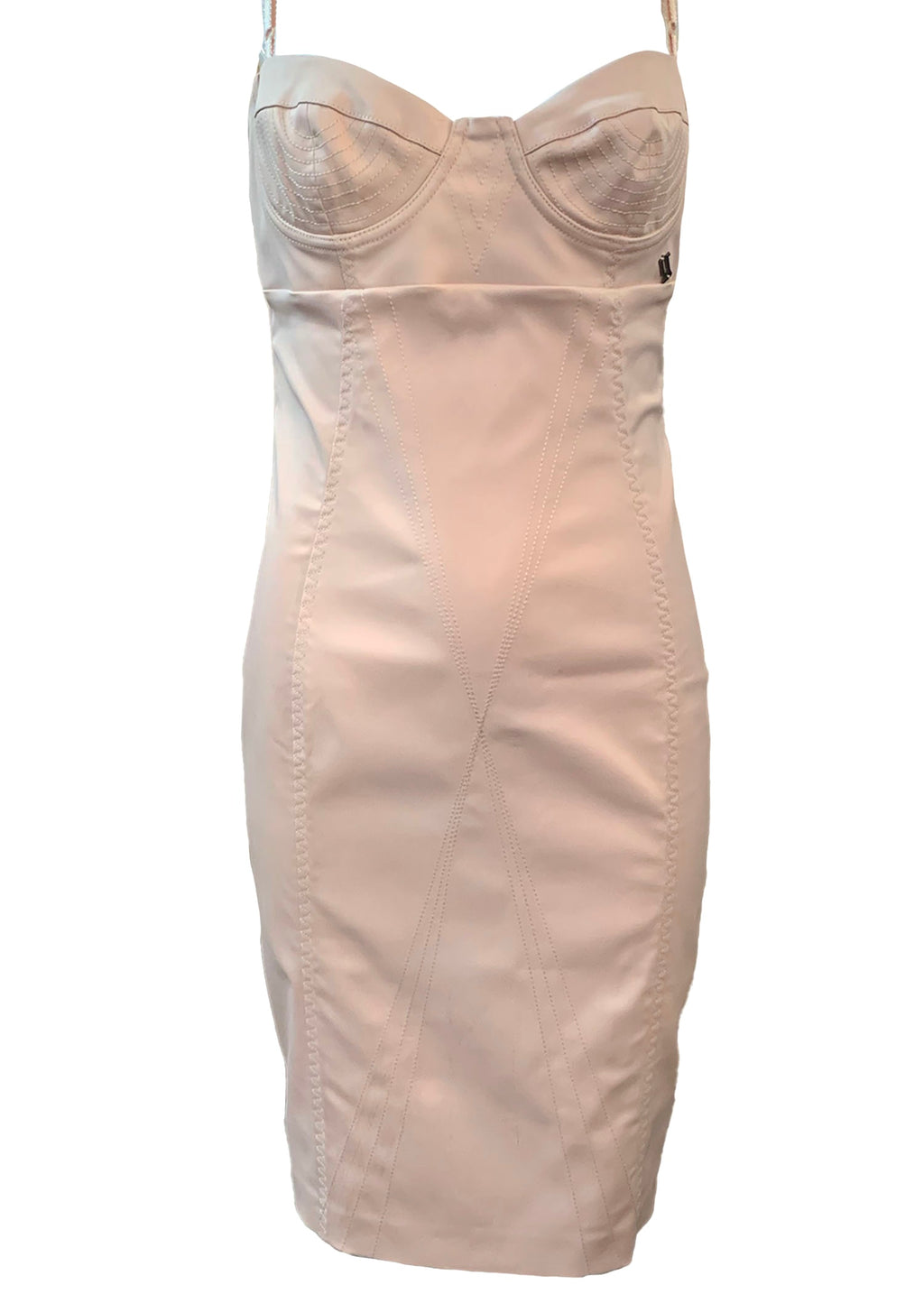    John  Galliano Early 2000s Pink Lingerie "Girdle"Dress FRONT 1 of 5