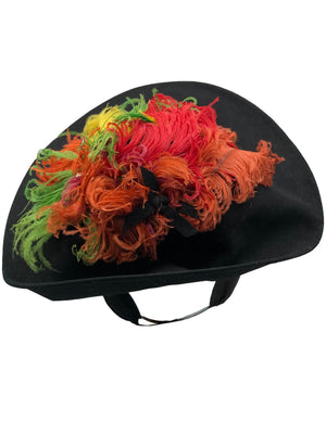 Vogue 40s Black Tilt Hat with Colorful Plumage TOP 1 of 3