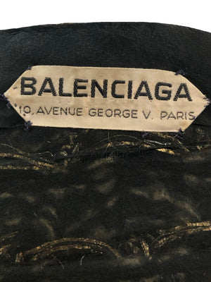 1960s Balenciaga Haute Couture Jacket Draft, label