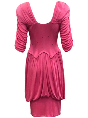 Holly's Harp Pink Jersey Dress with Rhinestones BACK 3 of 4