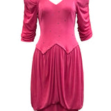 Holly's Harp Pink Jersey Dress with Rhinestones FRONT 1 of 4