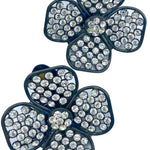 90s Four Leaf Clover Earrings with Sparkling Rhinestones FRONT 1 of 3