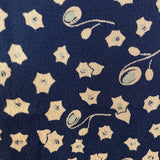 30s Blue  Ditzy Floral Crepe Day  Dress DETAIL 4 of 5