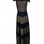 Black as Night Noirish Crepe and Lace Evening Gown 1 of 4