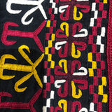 Mid 20th Century Hand Embroidered  Turkmenistan chyrpy Coat  CLOSE UP 5 of 5