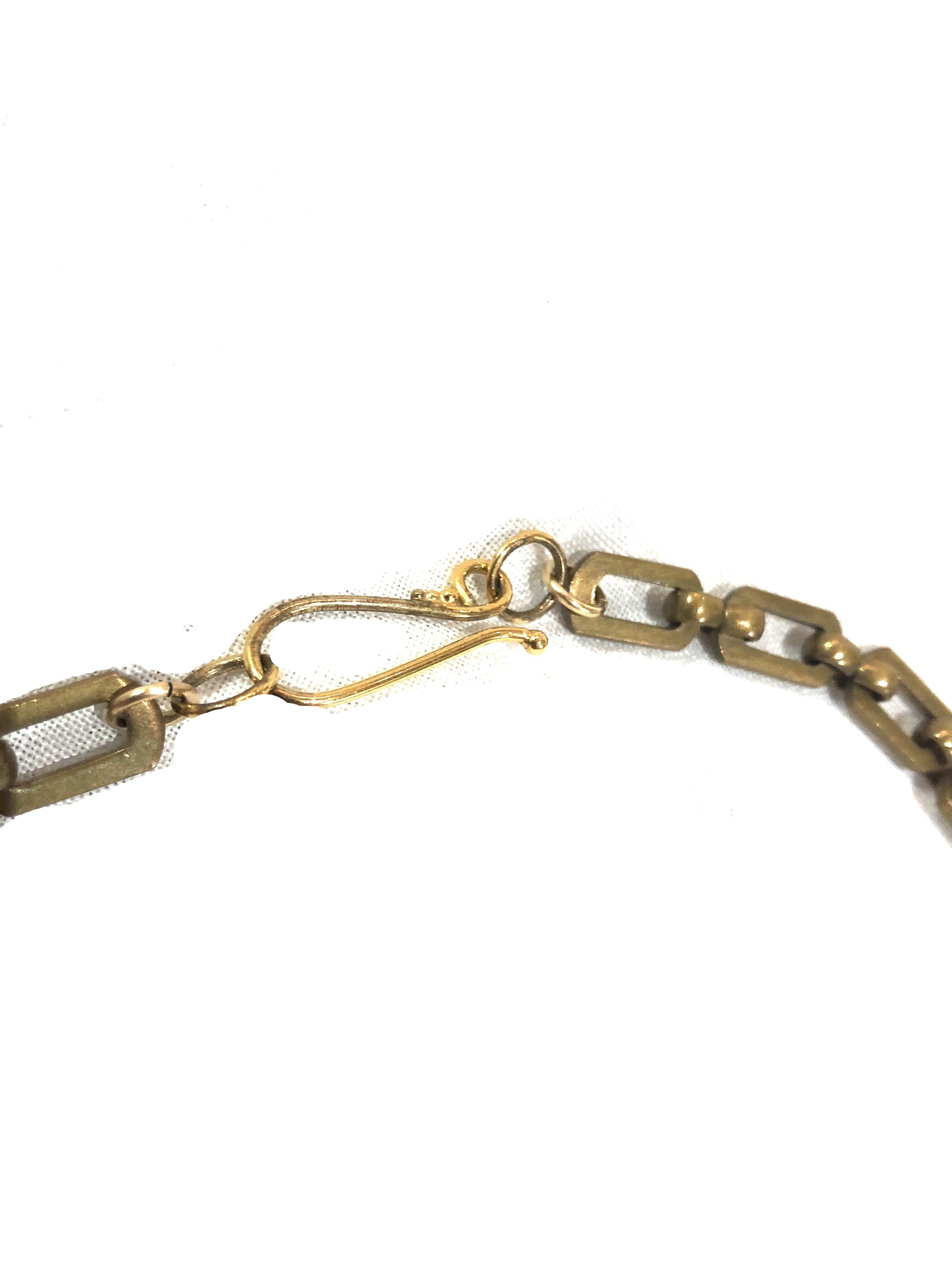 1960s/70s Brutalist  Bronze and Brass Necklace CLASP 4 of 4