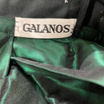 James Galanos 80s Emerald Green Taffeta and Lace Party Dress LABEL 6 of 6