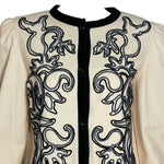 Lanvin Couture 80s Ivory Wool Jacket with Soutache  DETAIL 4 of 5