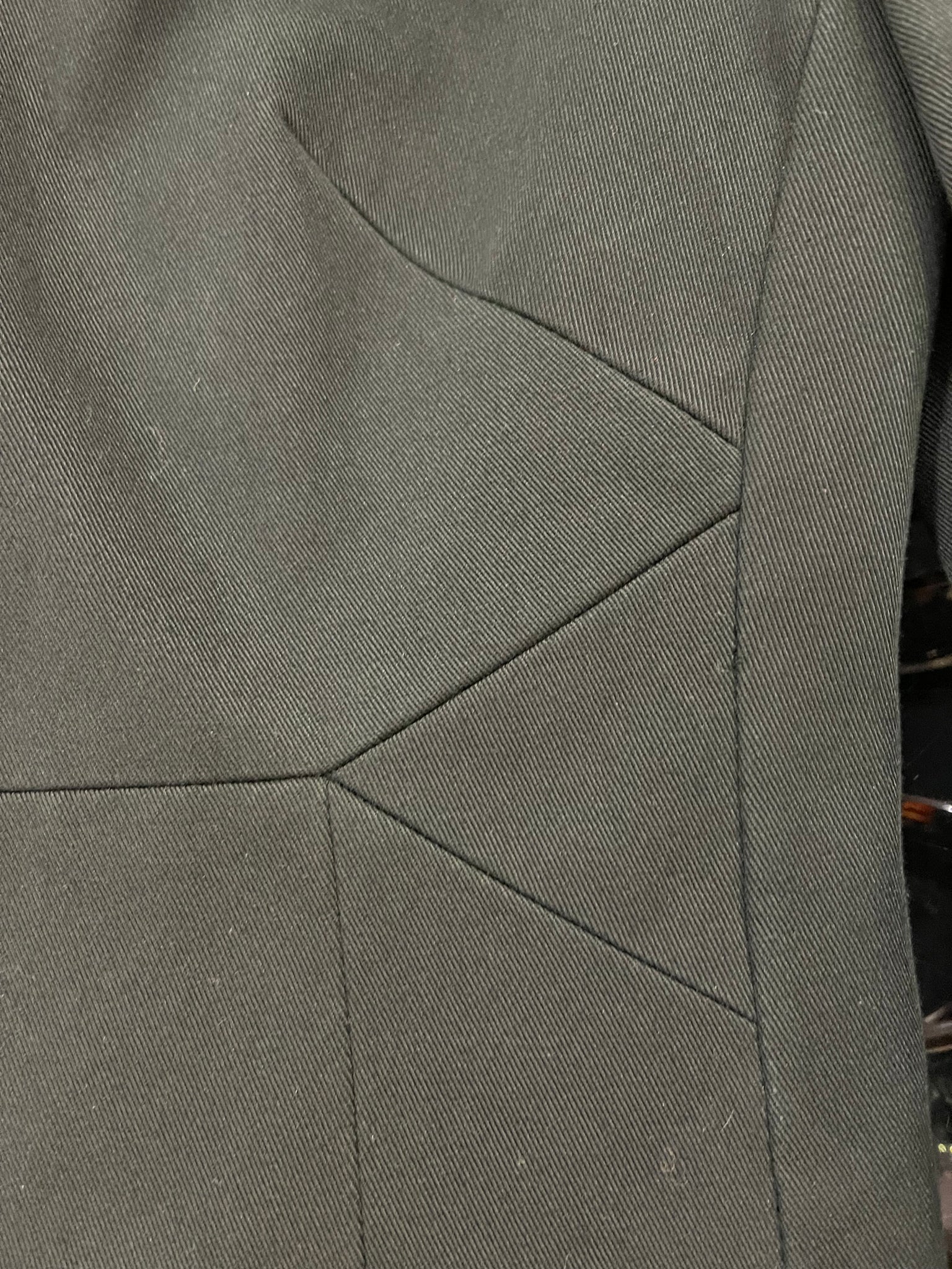 Costume National Early 200s  Black Modern "Tailcoat" SEAM DETAIL 4 of 5