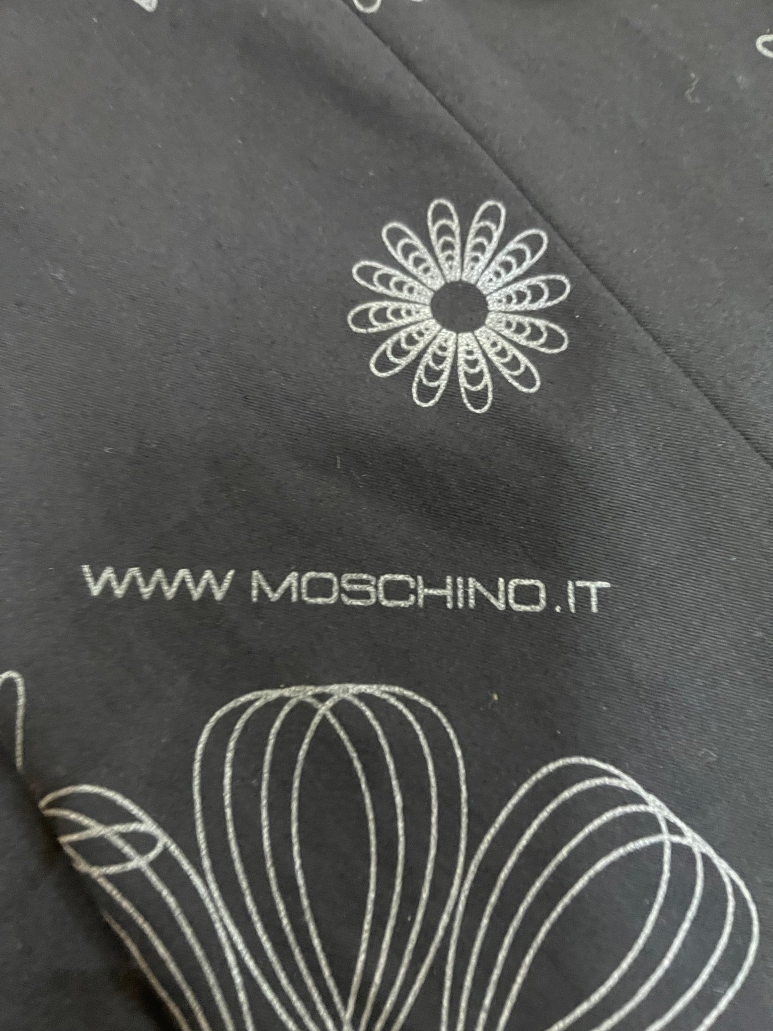 Moschino 90s Black Floral Body Con Slip Dress PRINT 4 of 5