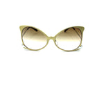  Ultra 70s Gold Butterfly Sunglasses FRONT 2 2 of 5