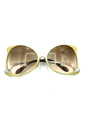  Ultra 70s Gold Butterfly Sunglasses FRONT 1 of 5