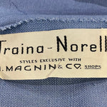 Traina Norell 60s Cornflower Blue and White  Linen Sailor Dress LABEL 5 of 5