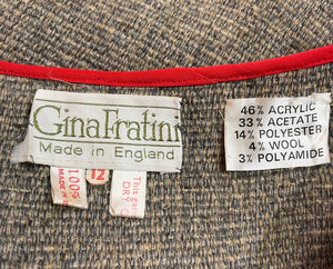 Gina Fratini 70s Folkwear Knitwear 3 Piece Ensemble, label