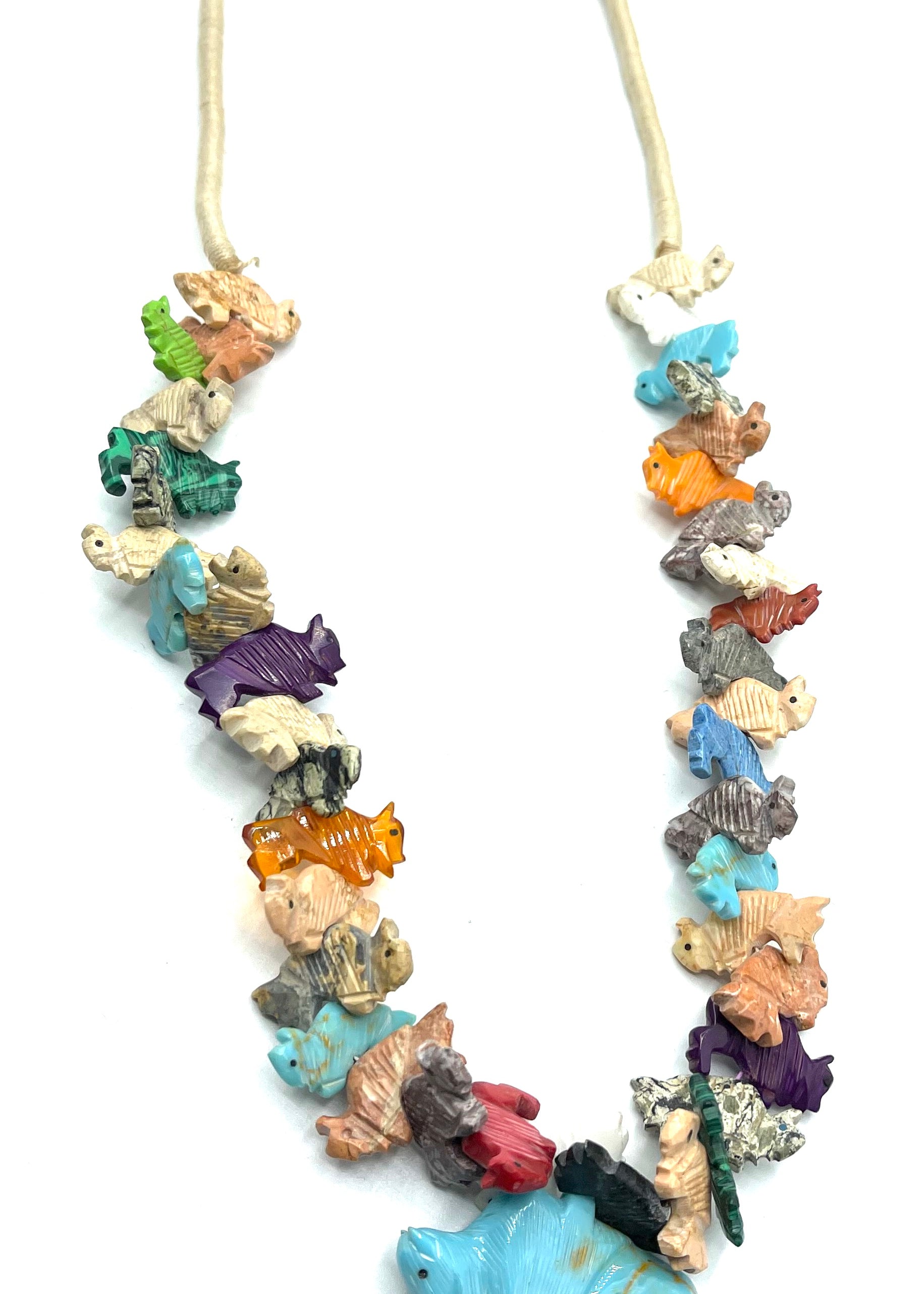 Zuni Large Semi-Precious Stones Fetish Necklace – THE WAY WE WORE